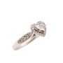 14K White Gold Heart Diamond Ring 0.68ctw Princess Cut SI2 H-I Vintage Appraised $2,600