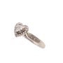 14K White Gold Heart Diamond Ring 0.68ctw Princess Cut SI2 H-I Vintage Appraised $2,600