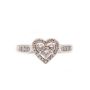 14K White Gold Heart Diamond Ring 0.68ctw Princess Cut SI2 H-I Vintage Appraised $2,600