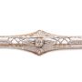 Edwardian Diamond Brooch 14K Yellow & White Gold Filigree Bar w/Appraisal $1,400