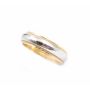 Tiffany & Co. Two-Tone Platinum and 18k Yellow Gold Milgrain Wedding Band Ring 
