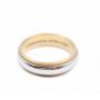 Tiffany & Co. Two-Tone Platinum and 18k Yellow Gold Milgrain Wedding Band Ring 