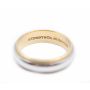 Tiffany & Co. Two-Tone Platinum and 18k Yellow Gold Milgrain Wedding Band Ring 