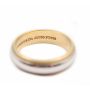 Tiffany & Co. Two-Tone Platinum and 18k Yellow Gold Milgrain Wedding Band Ring 