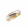 Tiffany & Co. Two-Tone Platinum and 18k Yellow Gold Milgrain Wedding Band Ring 