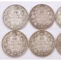 1911 12 14 16 17 18 19 20 29 & 1931 Canada 50 cents 10-coins G to F