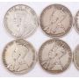 1911 12 14 16 17 18 19 20 29 & 1931 Canada 50 cents 10-coins G to F