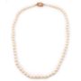Akoya Pearl necklace 14K yg ornate clasp 