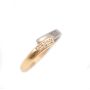 Trussardi 18K White and Yellow Gold Diamond Ring Italy