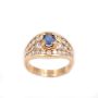 0.40ct Sapphire yg ring lively cornflower blue 0.86ct Diamonds 