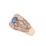 0.40ct Sapphire yg ring lively cornflower blue 0.86ct Diamonds 