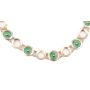 Vintage Burmese Jade 10k yellow gold necklace 12-Pi discs