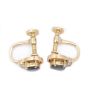 0.36ct Sapphire and Diamonds Illusion style screw back earrings