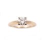 0.65ct round Brilliant cut Diamond 14K yellow gold ring