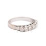 18K White Gold Ladies Diamond Ring 0.56ctw 7x Round Brilliant SI1-SI2 Size 6 
