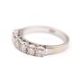 18K White Gold Ladies Diamond Ring 0.56ctw 7x Round Brilliant SI1-SI2 Size 6 
