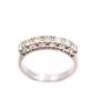 18K White Gold Ladies Diamond Ring 0.56ctw 7x Round Brilliant SI1-SI2 Size 6 