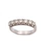 18K White Gold Ladies Diamond Ring 0.56ctw 7x Round Brilliant SI1-SI2 Size 6 