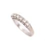 18K White Gold Ladies Diamond Ring 0.56ctw 7x Round Brilliant SI1-SI2 Size 6 