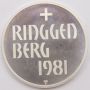1981 Ridggenberg Switzerland silver Crossbow Medallic coin Cameo Gem Proof 