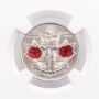 2010 Canada 25 cent End of WWII NGC MS66 65th Anni Poppies Colorized
