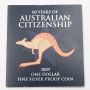 2009 Australia $1 Royal Mint 999 Silver Coin - 60 Years of Australian Citizenship 