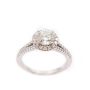 1.00ct GIA SI2 J center Diamond Birks Halo setting 18K wg 2 ring set Size-6.5