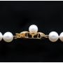 AKOYA 64 Pearl necklace 20 inch 7-7.5mm cream/pink 14K with appraisal $2,100. 