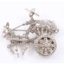 Hamilton Rickshaw Marcasite Vintage Brooch Cal. 14 Watch with Box