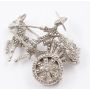 Hamilton Rickshaw Marcasite Vintage Brooch Cal. 14 Watch with Box