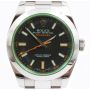 Rolex Milgauss 116400GV Black Dial Green Crystal Oyster 40mm Watch 