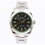 Rolex Milgauss 116400GV Black Dial Green Crystal Oyster 40mm Watch 