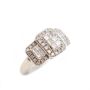 1.45ct Diamond ring tcw 54-diamonds Princess & RBC 14K wg 
