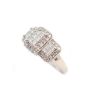 1.45ct Diamond ring tcw 54-diamonds Princess & RBC 14K wg 