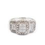 1.45ct Diamond ring tcw 54-diamonds Princess & RBC 14K wg 