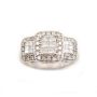1.45ct Diamond ring tcw 54-diamonds Princess & RBC 14K wg 