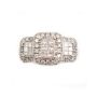 1.45ct Diamond ring tcw 54-diamonds Princess & RBC 14K wg 