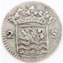 1730 Netherlands Zeeland 2 Stuivers VF+