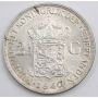 1940 Netherlands 2 1/2 Gulden silver coin AU