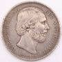 1867 Netherlands 2 1/2 Gulden silver coin a/VF