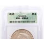 1937 Canada silver dollar ICG-MS64 holder actual grade is AU