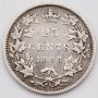 1888 Canada 25 cents F/VF