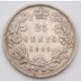 1900 Canada 25 cents VF+ small obverse scratch