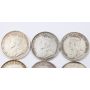 6x 1919 Canada 25 cents 6-coins VF to VF+