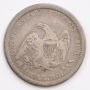 1861 Seated Liberty Quarter 25 cents VF+