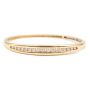 14K yg Hinged Bangle with 17 diamonds 0.82cts tcw