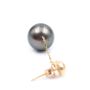Tahitian Black Pearl Earrings 11.60mm + 11.80mm 18K yg with appraisal $2600.00