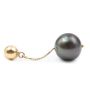 Tahitian Black Pearl Earrings 11.60mm + 11.80mm 18K yg with appraisal $2600.00