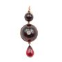 Victorian 9k gold pendant 26 carats Garnets 0.38ct white Sapphire 