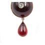 Victorian 9k gold pendant 26 carats Garnets 0.38ct white Sapphire 